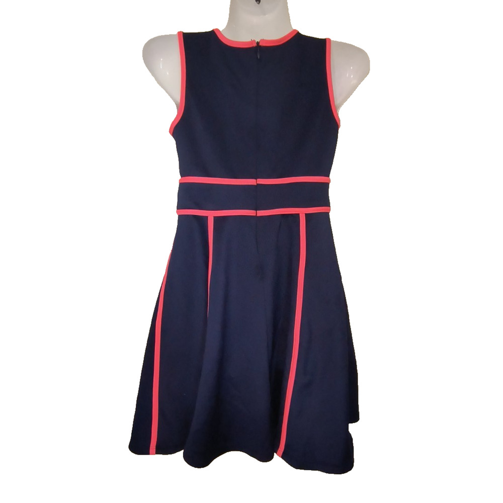 Bonnie Jean Women's Navy Sleeveless Fit & Flare Dress Size 12 W005 - Picture 2 of 5